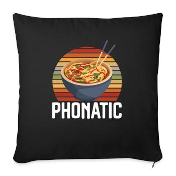 Pho Lover Chopsticks Vietnamese Noodles Asian Food - Sofa pillowcase 17,3'' x 17,3'' (45 x 45 cm) - black - Front