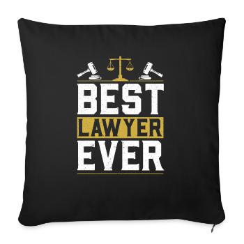Juge Instance Salle d’audience Droit Justice Avocat Avocat - Housse de coussin décorative 45 x 45 cm - noir - Devant