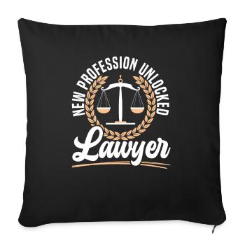 Juge Instance Salle d’audience Droit Justice Avocat Avocat - Housse de coussin décorative 45 x 45 cm - noir - Devant