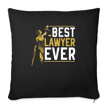 Juge Instance Salle d’audience Droit Justice Avocat Avocat - Housse de coussin décorative 45 x 45 cm - noir - Devant