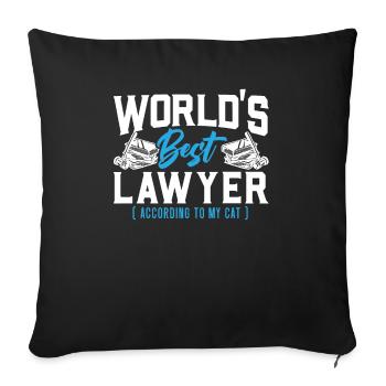 Juge Instance Salle d’audience Droit Justice Avocat Avocat - Housse de coussin décorative 45 x 45 cm - noir - Devant