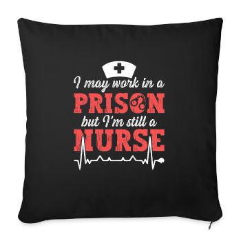 Correctional Nurse Nursing Correction Officer - Sofa pillowcase 17,3'' x 17,3'' (45 x 45 cm) - black - Front