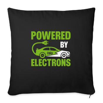 Véhicule électrique Voiture électrique à propulsion électrique - Housse de coussin décorative 45 x 45 cm - noir - Devant