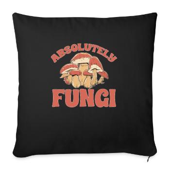 Cueillette de champignons Cueillette de champignons Cueillette de champignons - Housse de coussin décorative 45 x 45 cm - noir - Devant