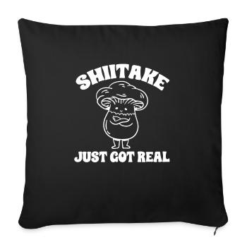 Cueillette de champignons Cueillette de champignons Cueillette de champignons - Housse de coussin décorative 45 x 45 cm - noir - Devant