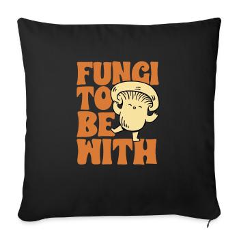 Cueillette de champignons Cueillette de champignons Cueillette de champignons - Housse de coussin décorative 45 x 45 cm - noir - Devant