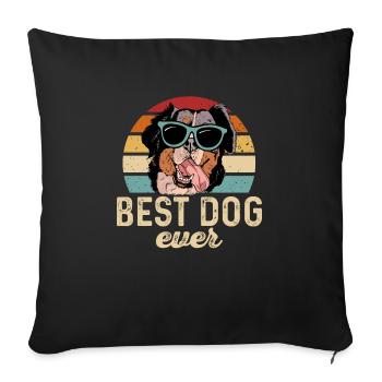 Bernese Mountain Dog - Sofa pillowcase 17,3'' x 17,3'' (45 x 45 cm) - black - Front