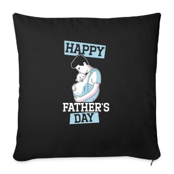 Fathers Day Papa Best Dad Ever Fatherhood Daddy - Sofa pillowcase 17,3'' x 17,3'' (45 x 45 cm) - black - Front