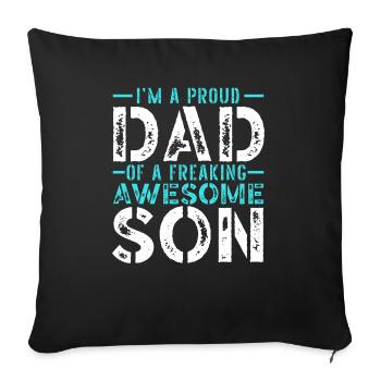 Fathers Day Papa Best Dad Ever Fatherhood Daddy - Sofa pillowcase 17,3'' x 17,3'' (45 x 45 cm) - black - Front