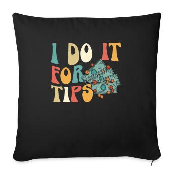 Serveur Serveuse Barman Mixologue Barman Bartending - Housse de coussin décorative 45 x 45 cm - noir - Devant