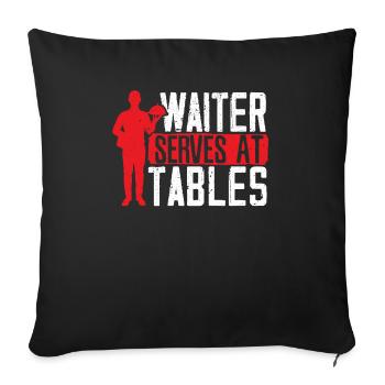 Serveur Serveuse Barman Mixologue Barman Bartending - Housse de coussin décorative 45 x 45 cm - noir - Devant