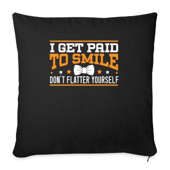 Serveur Serveuse Barman Mixologue Barman Bartending - Housse de coussin décorative 45 x 45 cm - noir - Devant