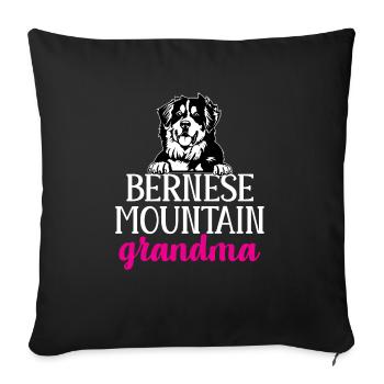 Bernese Mountain Dog - Sofa pillowcase 17,3'' x 17,3'' (45 x 45 cm) - black - Front