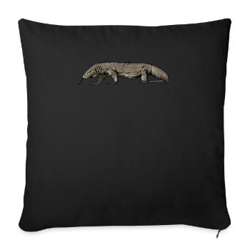 Komodo dragon I Komodo dragon motif for reptiles - Sofa pillowcase 17,3'' x 17,3'' (45 x 45 cm) - black - Front