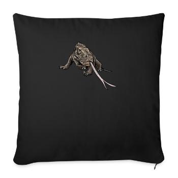 Komodo dragon I Komodo dragon motif for reptiles - Sofa pillowcase 17,3'' x 17,3'' (45 x 45 cm) - black - Front