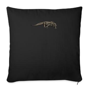 Komodo dragon I Komodo dragon motif for reptiles - Sofa pillowcase 17,3'' x 17,3'' (45 x 45 cm) - black - Front
