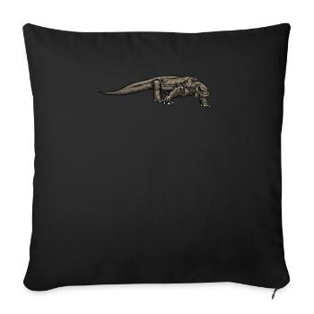 Komodo dragon I Komodo dragon motif for reptiles - Sofa pillowcase 17,3'' x 17,3'' (45 x 45 cm) - black - Front