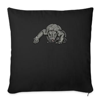 Komodo dragon I Komodo dragon motif for reptiles - Sofa pillowcase 17,3'' x 17,3'' (45 x 45 cm) - black - Front