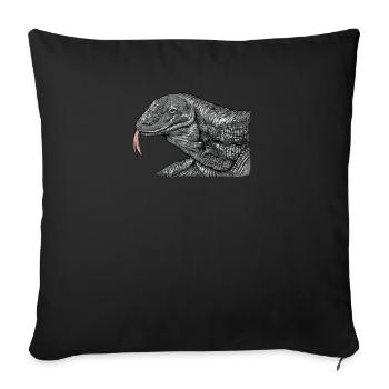 Komodo dragon I Komodo dragon motif for reptiles - Sofa pillowcase 17,3'' x 17,3'' (45 x 45 cm) - black - Front