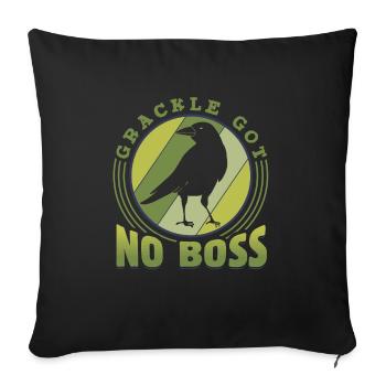 Grackle Vogel - Sofa pillowcase 17,3'' x 17,3'' (45 x 45 cm) - black - Front