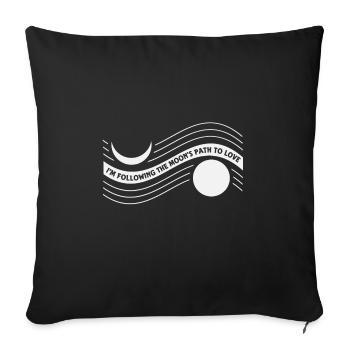Conceptions romantiques de l’âme sœur de la lune pour un - Housse de coussin décorative 45 x 45 cm - noir - Devant