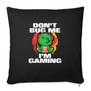 Gaming Gaming Computer Games Gift - Sofa pillowcase 17,3'' x 17,3'' (45 x 45 cm) - black - Front