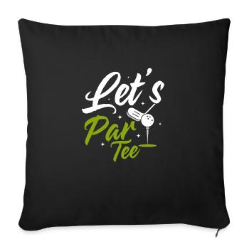Let's Par Tee Golf Golfing - Housse de coussin décorative 45 x 45 cm - noir - Devant