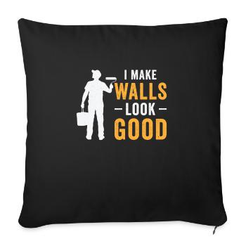 Painter Painting Professional Painter Master - Sofa pillowcase 17,3'' x 17,3'' (45 x 45 cm) - black - Front