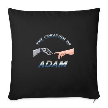 La création d’Adam robot design pour un - Housse de coussin décorative 45 x 45 cm - noir - Devant