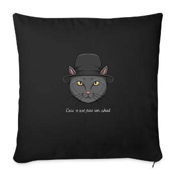 Art History Visual Arts Surrealism Cat - Sofa pillowcase 17,3'' x 17,3'' (45 x 45 cm) - black - Front
