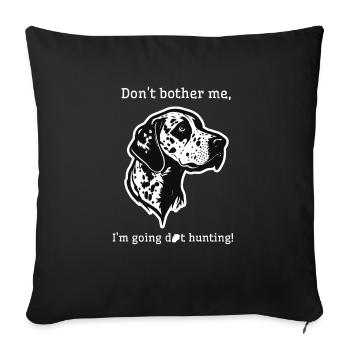 Drôle de chemise dalmate Dalmatian Dot Patrol - Housse de coussin décorative 45 x 45 cm - noir - Devant