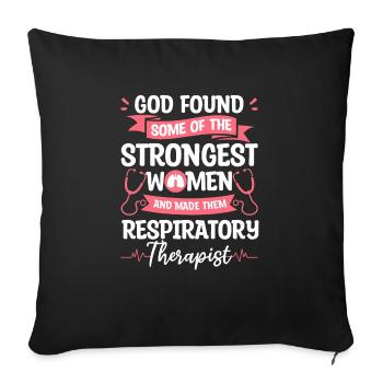Les femmes les plus fortes et les ont rendues respiratoires - Housse de coussin décorative 45 x 45 cm - noir - Devant