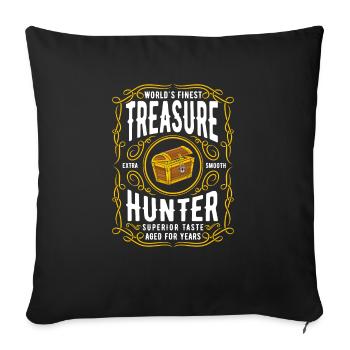 World's Finest Treasure Hunter - Sofa pillowcase 17,3'' x 17,3'' (45 x 45 cm) - black - Front