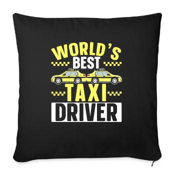 World's Best Taxi Driver Taxicab Cab Driver Cabbie - Sofa pillowcase 17,3'' x 17,3'' (45 x 45 cm) - black - Front