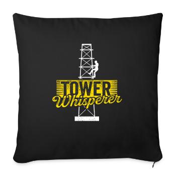Cell Tower Climber Climbing Technician - Sofa pillowcase 17,3'' x 17,3'' (45 x 45 cm) - black - Front