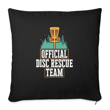 Discgolf Disc Golf Frisbee - Sofa pillowcase 17,3'' x 17,3'' (45 x 45 cm) - black - Front