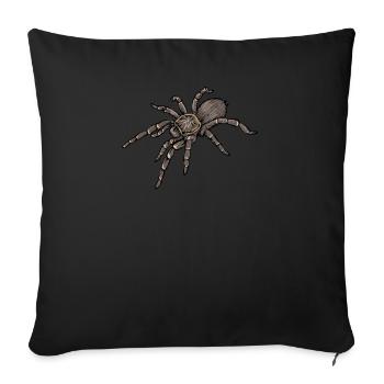 Tarantula I Tarantula Terrarium motif for - Sofa pillowcase 17,3'' x 17,3'' (45 x 45 cm) - black - Front