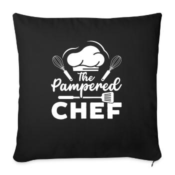 Kulinarisch Gangster Konditor Kochen Kulinarisch - Sofakissenbezug 45 x 45 cm - Schwarz - Vorne