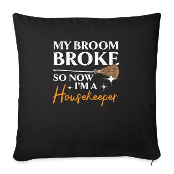 Housekeeping Housekeeper Cleaner Job Cleaning Crew - Sofa pillowcase 17,3'' x 17,3'' (45 x 45 cm) - black - Front