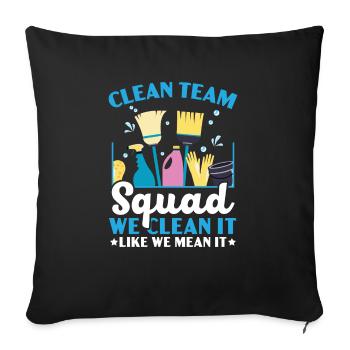 Housekeeping Housekeeper Cleaner Job Cleaning Crew - Sofa pillowcase 17,3'' x 17,3'' (45 x 45 cm) - black - Front