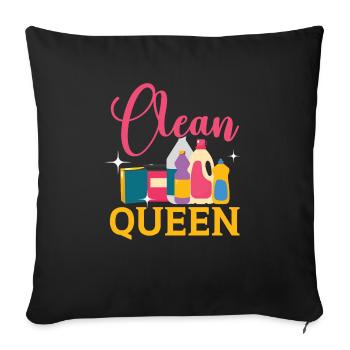 Housekeeping Housekeeper Cleaner Job Cleaning Crew - Sofa pillowcase 17,3'' x 17,3'' (45 x 45 cm) - black - Front