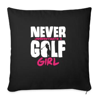 Golfer Golf Golf Club Golf Course Golf Sport - Sofa pillowcase 17,3'' x 17,3'' (45 x 45 cm) - black - Front