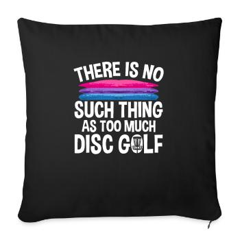 Discgolf Disc Golf Frisbee - Sofakissenbezug 45 x 45 cm - Schwarz - Vorne