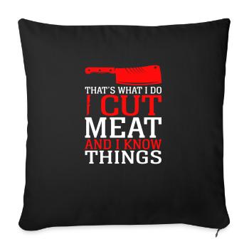 Grilling Steak Pork Rub Smoking BBQ Meat Smoker - Sofa pillowcase 17,3'' x 17,3'' (45 x 45 cm) - black - Front