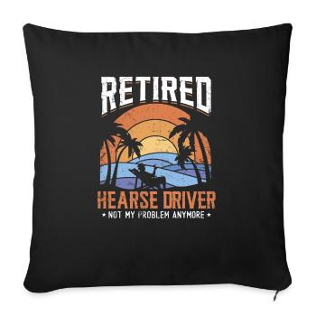 Chauffeur de corbillard à la retraite - Housse de coussin décorative 45 x 45 cm - noir - Devant