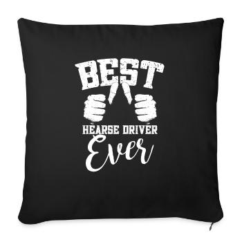 Meilleur conducteur de corbillard de tous les temps - Housse de coussin décorative 45 x 45 cm - noir - Devant