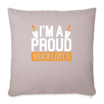 Brickie Bricks Construction Worker Bricklayer - Sofa pillowcase 17,3'' x 17,3'' (45 x 45 cm) - light taupe - Front