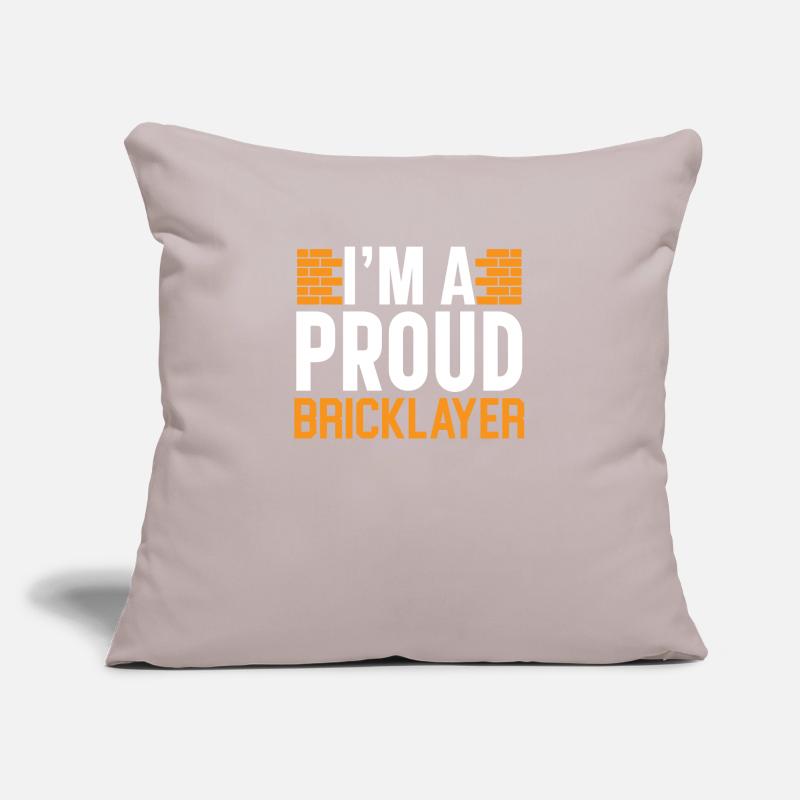 Brickie Bricks Construction Worker Bricklayer Sofa pillowcase 17,3'' x 17,3'' (45 x 45 cm)