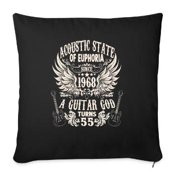 Guitarists Birthday Quote Vintage 1968 55 - Sofa pillowcase 17,3'' x 17,3'' (45 x 45 cm) - black - Front