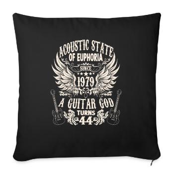 Guitarists Rocker Birthday Band born 1979 - Sofa pillowcase 17,3'' x 17,3'' (45 x 45 cm) - black - Front